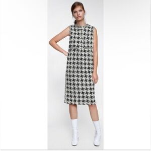 Elegant Zara Houndstooth Dress